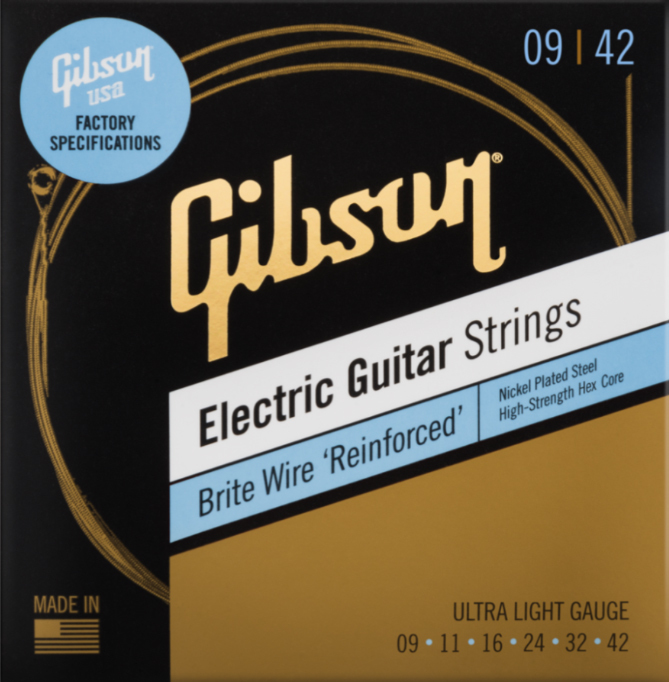 Gibson Seg-bwr9 Brite Wire Reinforced Nps Electric Guitar Ultra-light 6c 9-42 - E-Gitarren Saiten - Main picture
