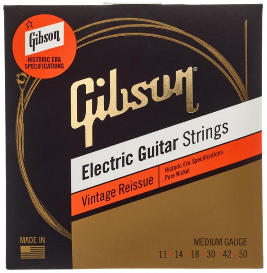 E-gitarren saiten Gibson SEG-HVR11 Electric Guitar 6-String Set Vintage Reissue Pure Nickel 11-50 - Saitensätze 