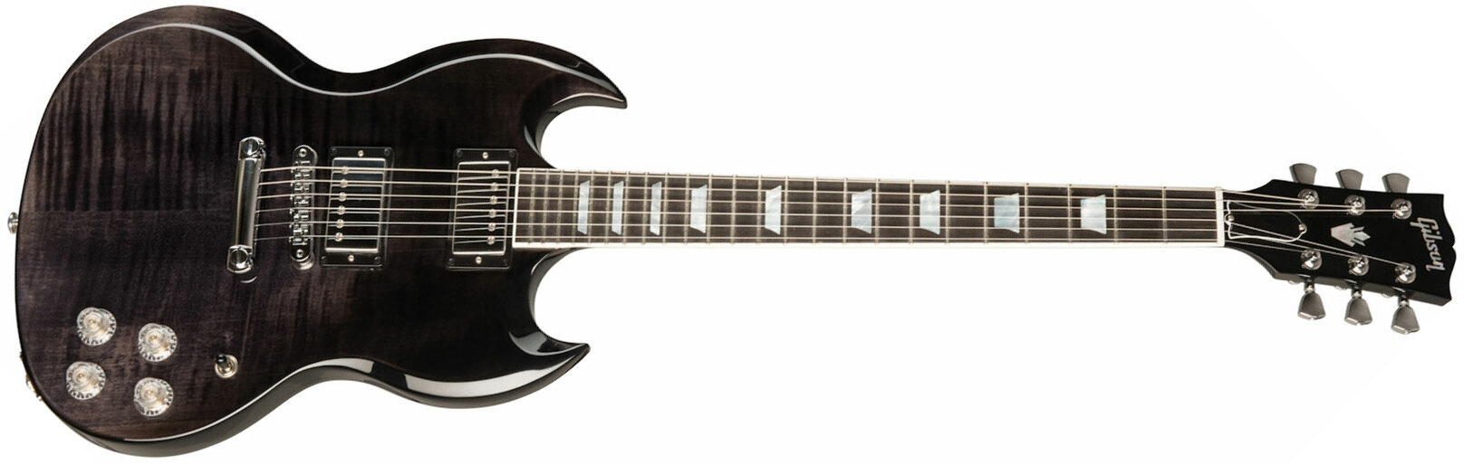 Gibson Sg Modern Modern 2h Ht Eb - Trans Black Fade - Double Cut E-Gitarre - Main picture