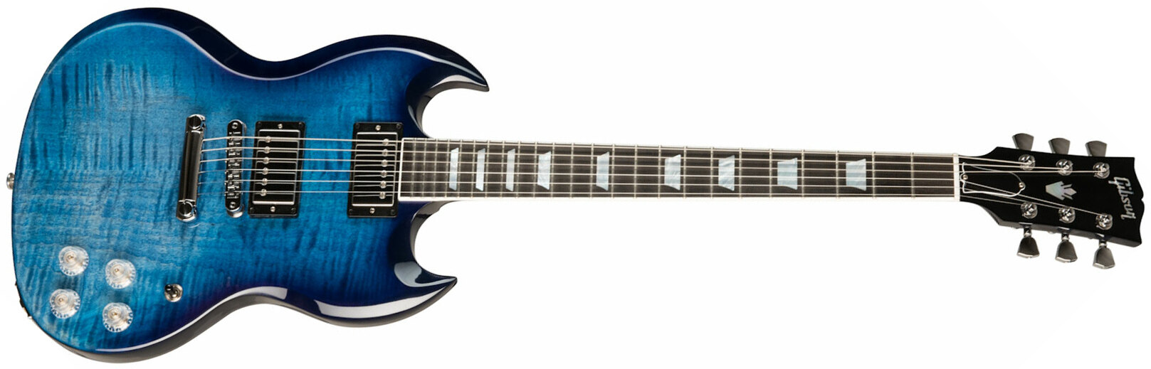 Gibson Sg Modern Modern 2h Ht Eb - Blueberry Fade - Double Cut E-Gitarre - Main picture