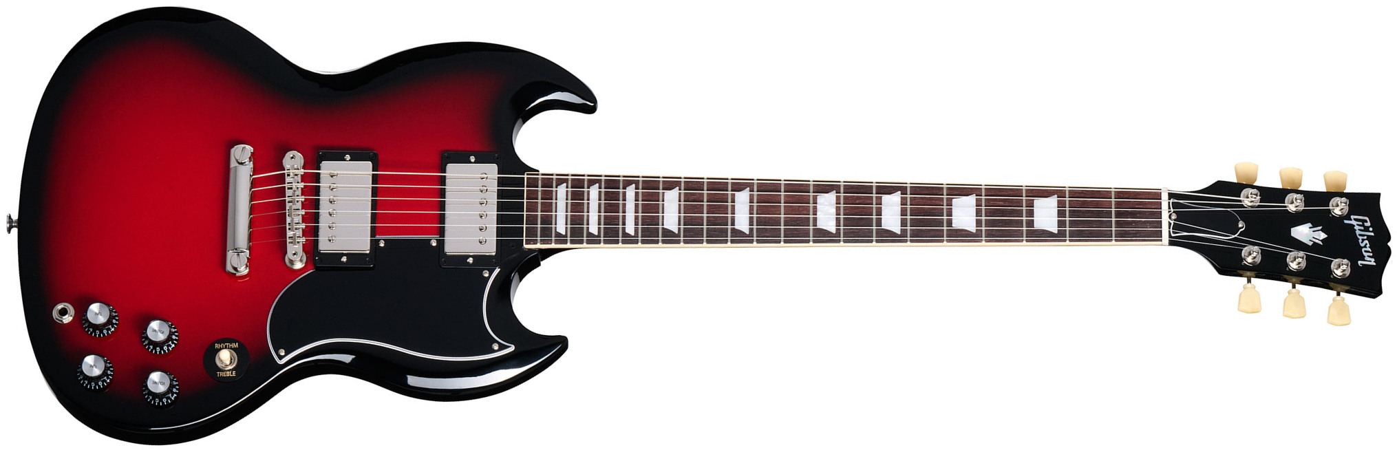 Gibson Sg Standard 1961 Custom Color 2h Ht Rw - Cardinal Red Burst - Double Cut E-Gitarre - Main picture
