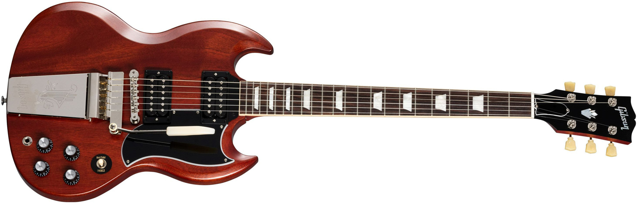 Gibson Sg Standard 1961 Faded Maestro Vibrola Original 2h Trem Rw - Vintage Cherry - Double Cut E-Gitarre - Main picture