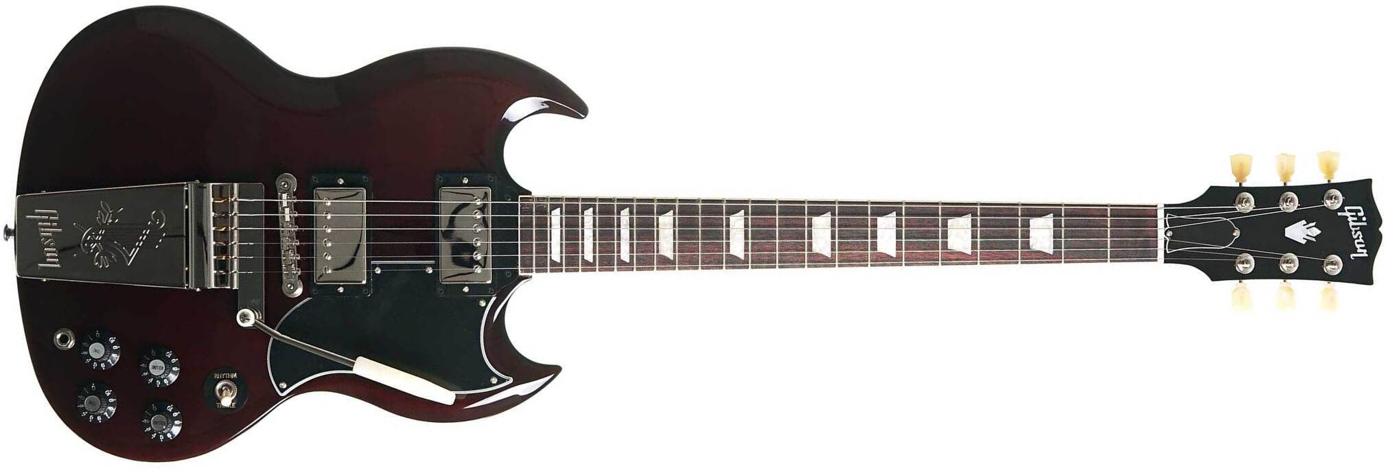 Gibson Sg Standard 1961 Maestro Vibrola T-type 2h Trem Rw - Aged Cherry - Double Cut E-Gitarre - Main picture