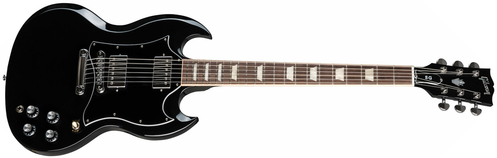 Gibson Sg Standard 2h Ht Rw - Ebony - Double Cut E-Gitarre - Main picture
