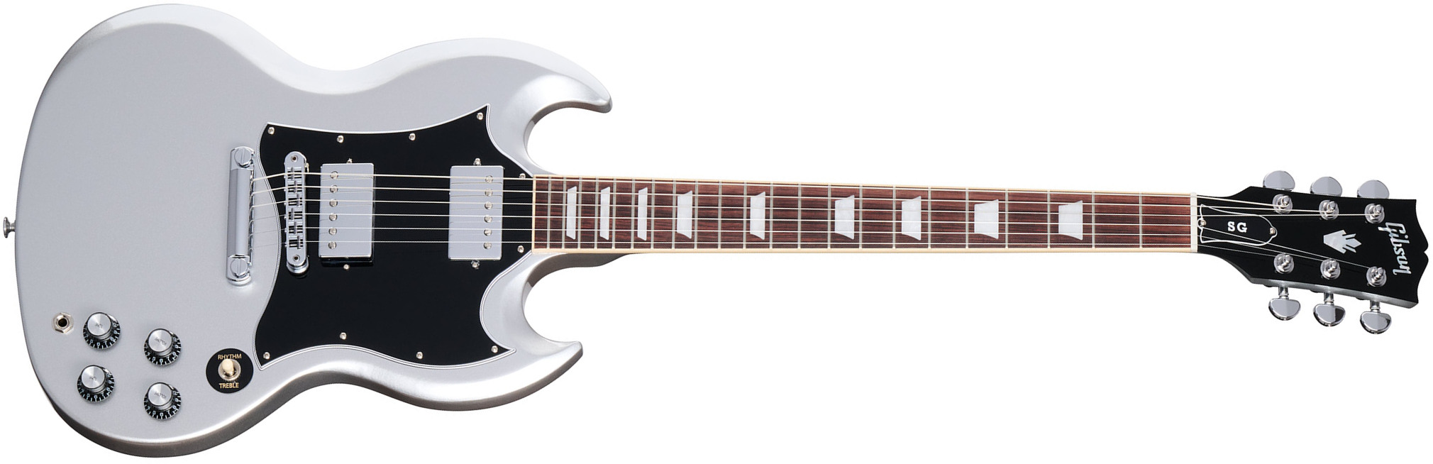 Gibson Sg Standard Custom Color 2h Ht Rw - Silver Mist - Double Cut E-Gitarre - Main picture