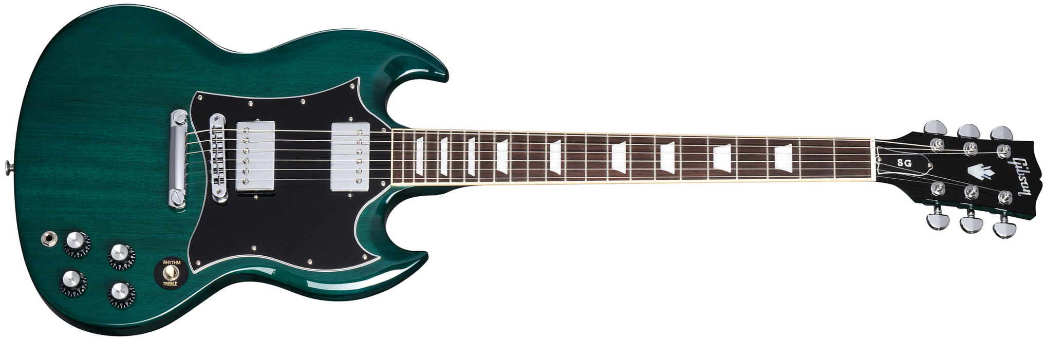 Gibson Sg Standard Custom Color 2h Ht Rw - Translucent Teal - Double Cut E-Gitarre - Main picture