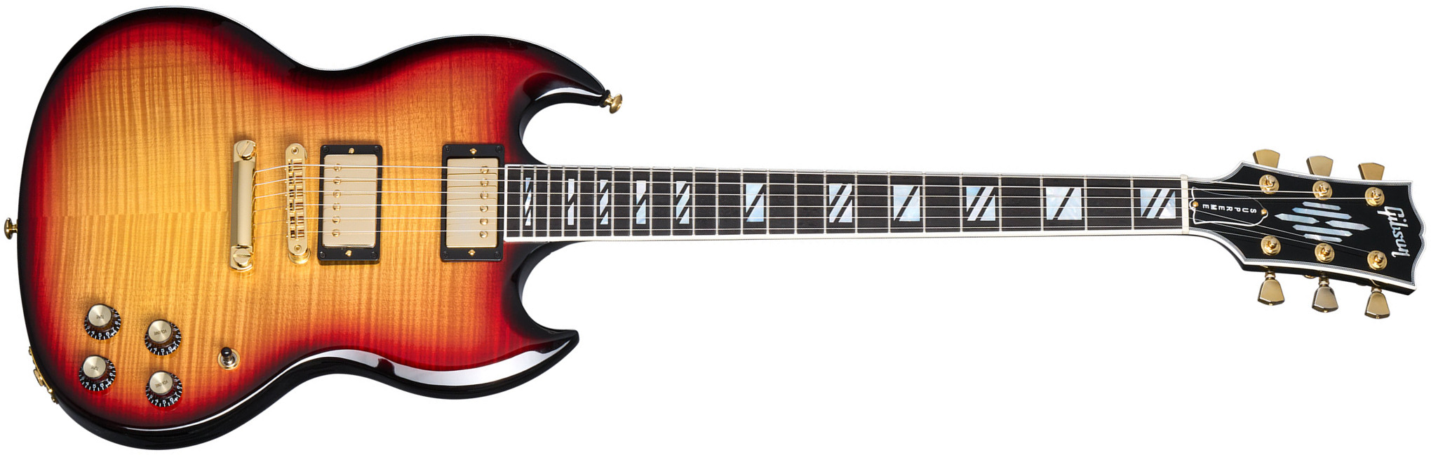 Gibson Sg Supreme Usa 2h Ht Rw - Fireburst - Double Cut E-Gitarre - Main picture