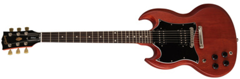 Gibson Sg Tribute Lh Modern Gaucher 2h Ht Rw - Vintage Cherry Satin - E-Gitarre für Linkshänder - Main picture