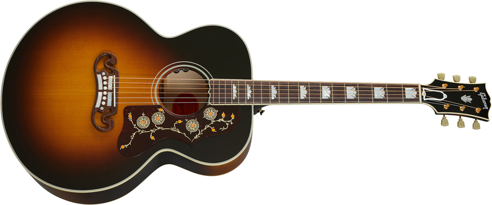 Gibson Sj-200 Original 2020 Super Jumbo Epicea Erable Rw - Vintage Sunburst - Elektroakustische Gitarre - Main picture