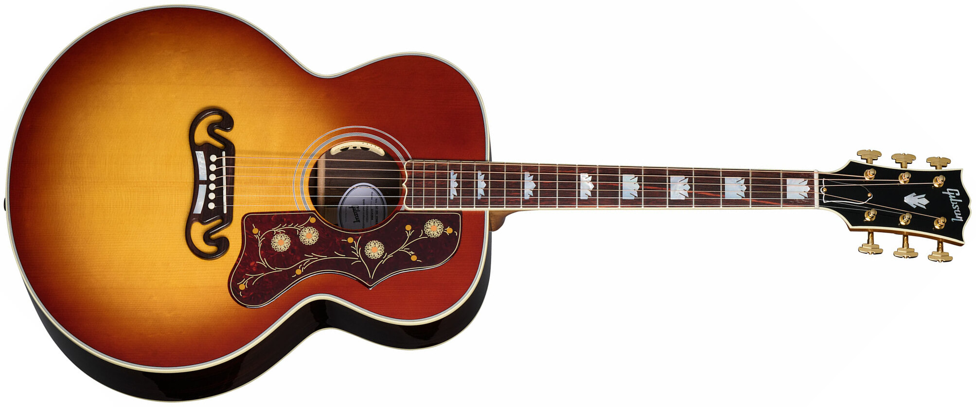 Gibson Sj-200 Standard Rosewood Super Jumbo Epicea Palissandre Rw - Rosewood Burst - Elektroakustische Gitarre - Main picture