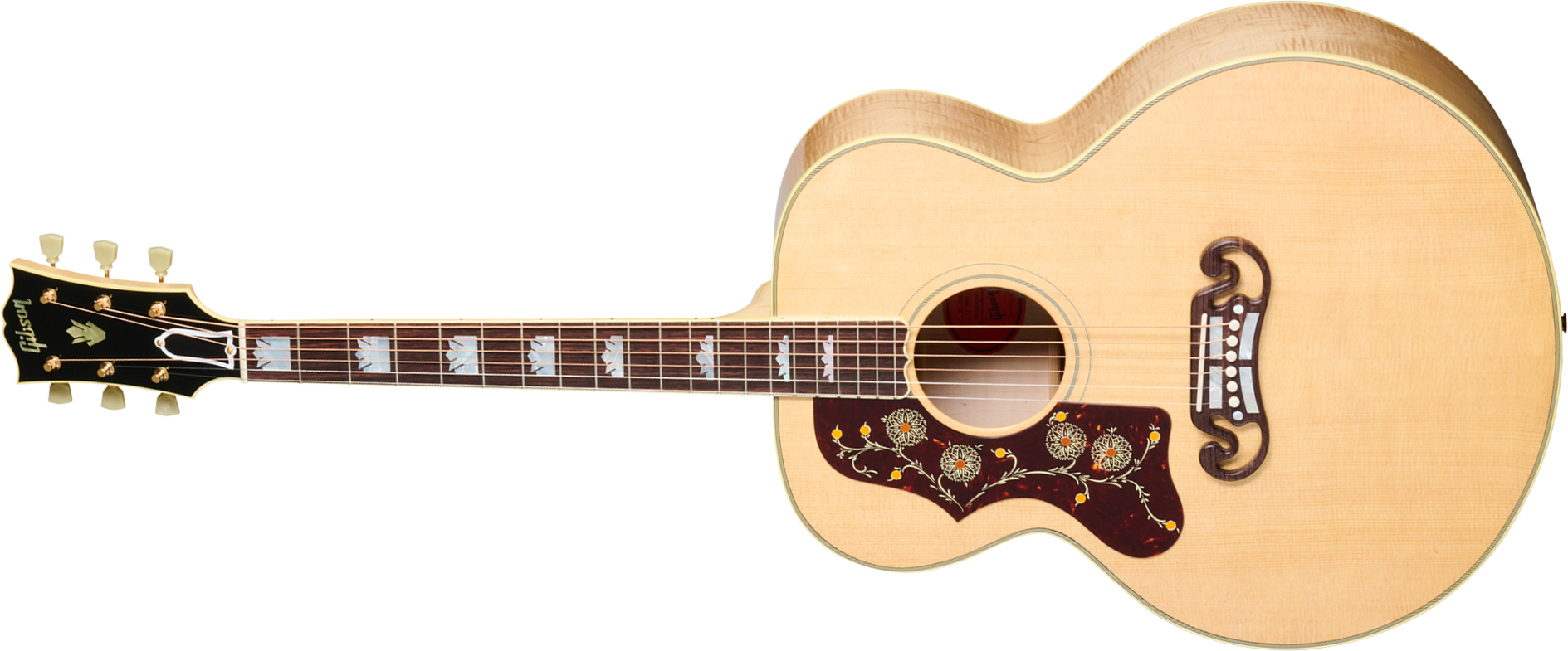 Gibson Sj200 Original Lh (baggs Hifi Dna) Jumbo Gaucher Epicea Erable Rw - Antique Natural - Folk-Gitarre - Main picture