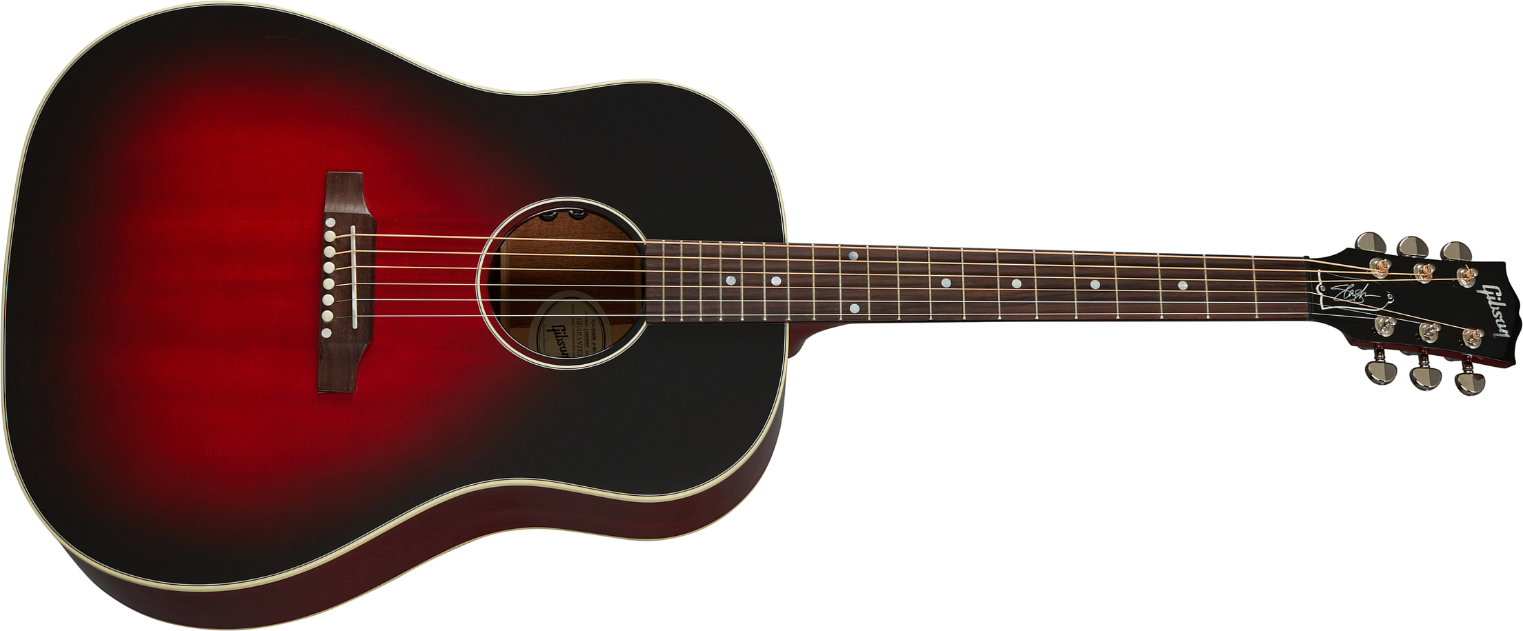 Gibson Slash J-45 2020 Signature Epicea Acajou Rw - Vermillion Burst - Elektroakustische Gitarre - Main picture