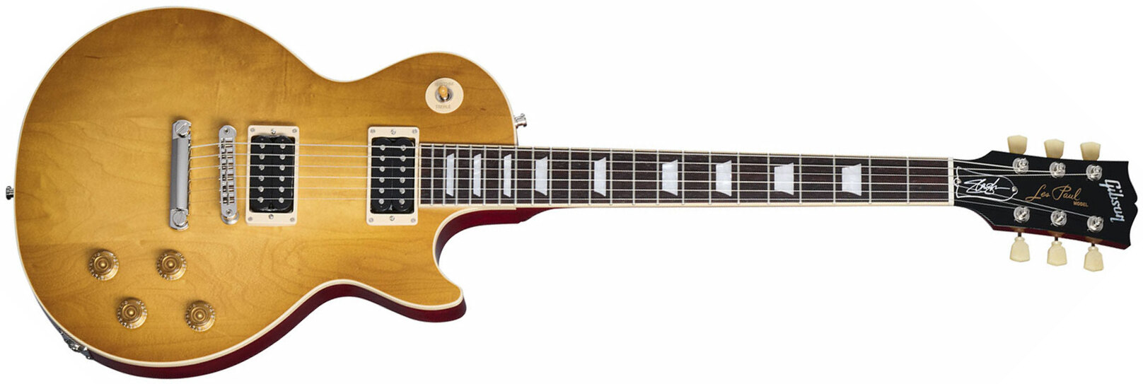 Gibson Slash Les Paul Standard Jessica Signature 2h Ht Rw - Honey Burst With Red Back - Single-Cut-E-Gitarre - Main picture
