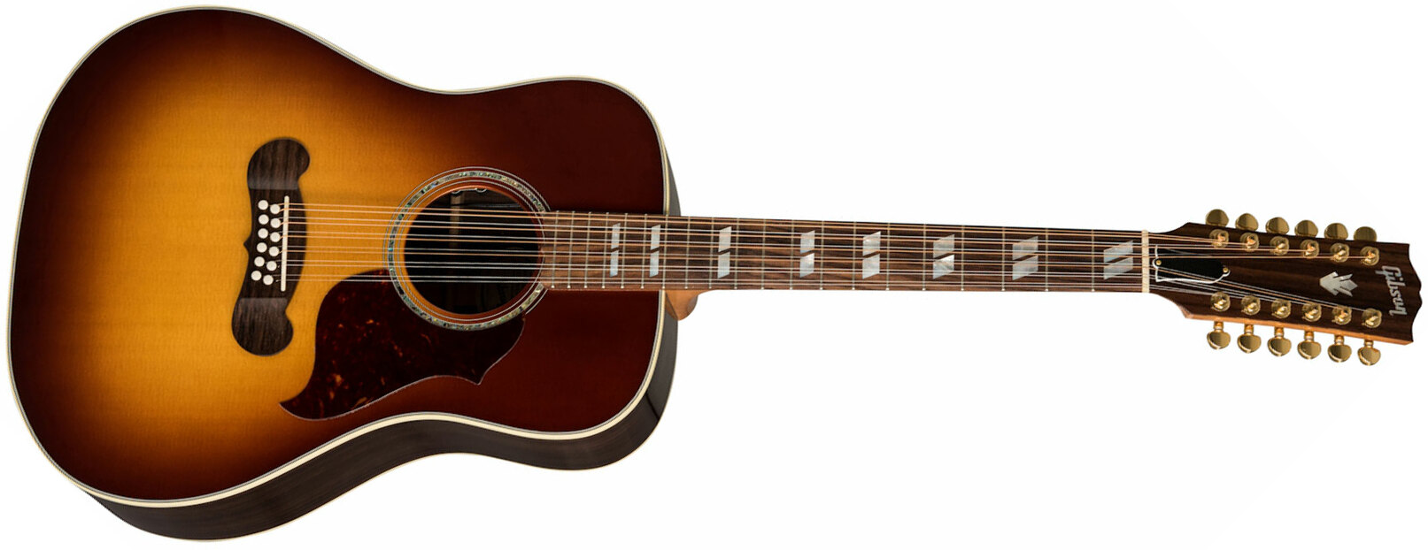 Gibson Songwriter 12-string 2019 Dreadnought 12c Epicea Palissandre Rw - Rosewood Burst - Elektroakustische Gitarre - Main picture