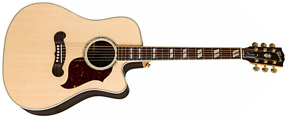 Gibson Songwriter Cutaway 2019 Dreadnought Epicea Palissandre Rw - Antique Natural - Elektroakustische Gitarre - Main picture