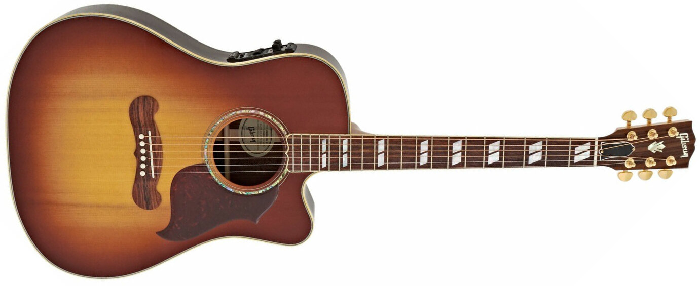 Gibson Songwriter Cutaway 2019 Dreadnought Epicea Palissandre Rw - Rosewood Burst - Folk-Gitarre - Main picture