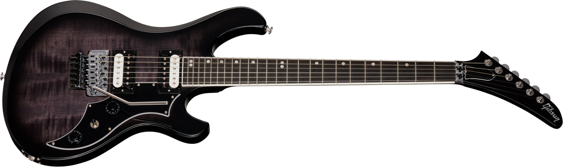 Gibson Victory Floyd Rose Usa 2h Fr Eb - Translucent Ebony Burst - Double Cut E-Gitarre - Main picture