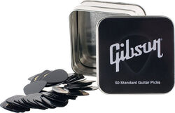 Plektren Gibson Pick Tin 50 Standard Guitar Picks Thin