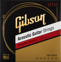 Westerngitarre saiten Gibson SAG-PB12 Acoustic Guitar 6-String Set Phosphor Bronze 12-53