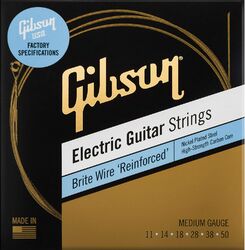E-gitarren saiten Gibson SEG-BWR10 Electric Guitar 6-String Set Brite Wire Reinforced NPS 10-46 - Saitensätze