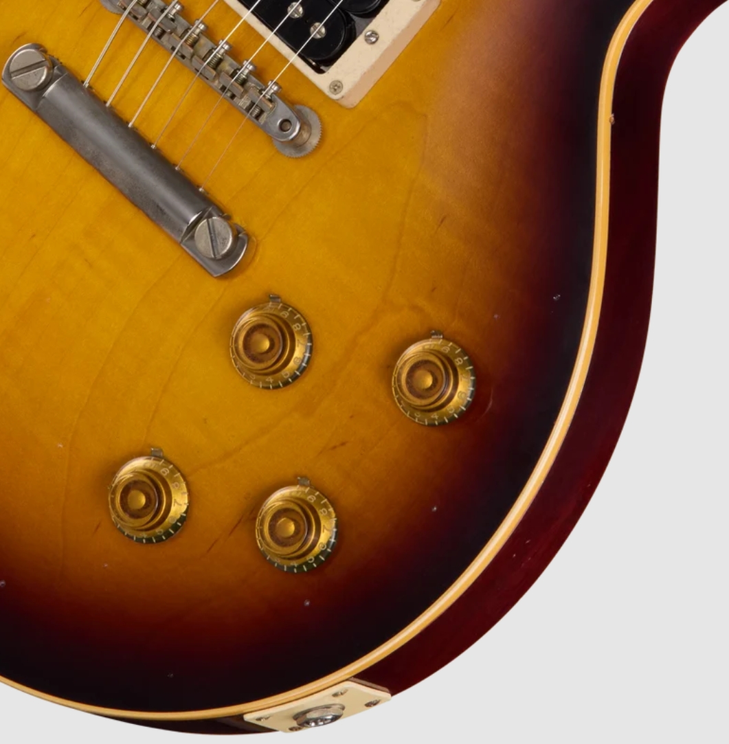 Gibson Custom Les Paul Standard 1958 Light Figured Maple Top Le Ltd 2h Ht Rw - Murphy Lab Heavy Aged Athens Burst - Single-Cut-E-Gitarre - Variation 3