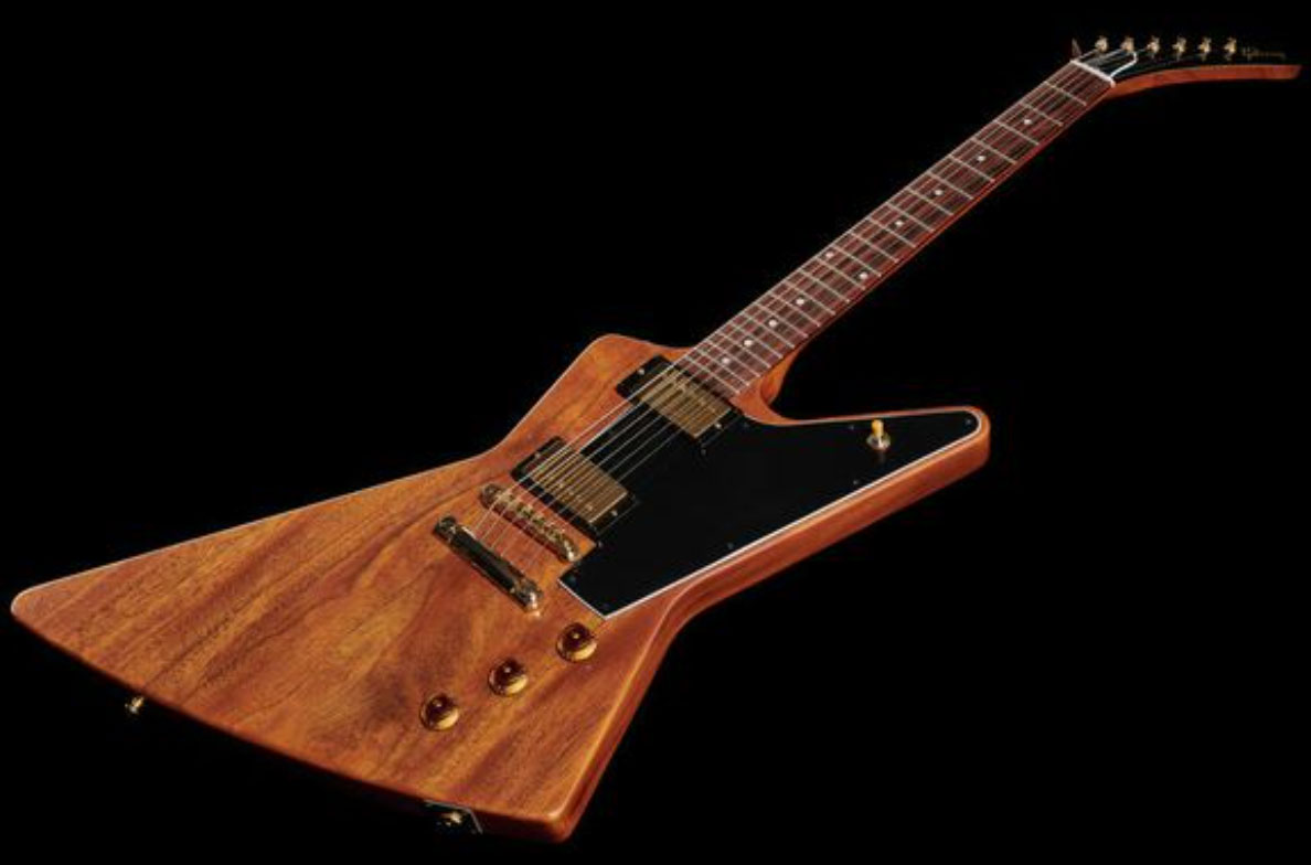 Gibson Custom Shop 1958 Explorer Mahogany Reissue 2h Ht Rw - Vos Walnut - Retro-Rock-E-Gitarre - Variation 1