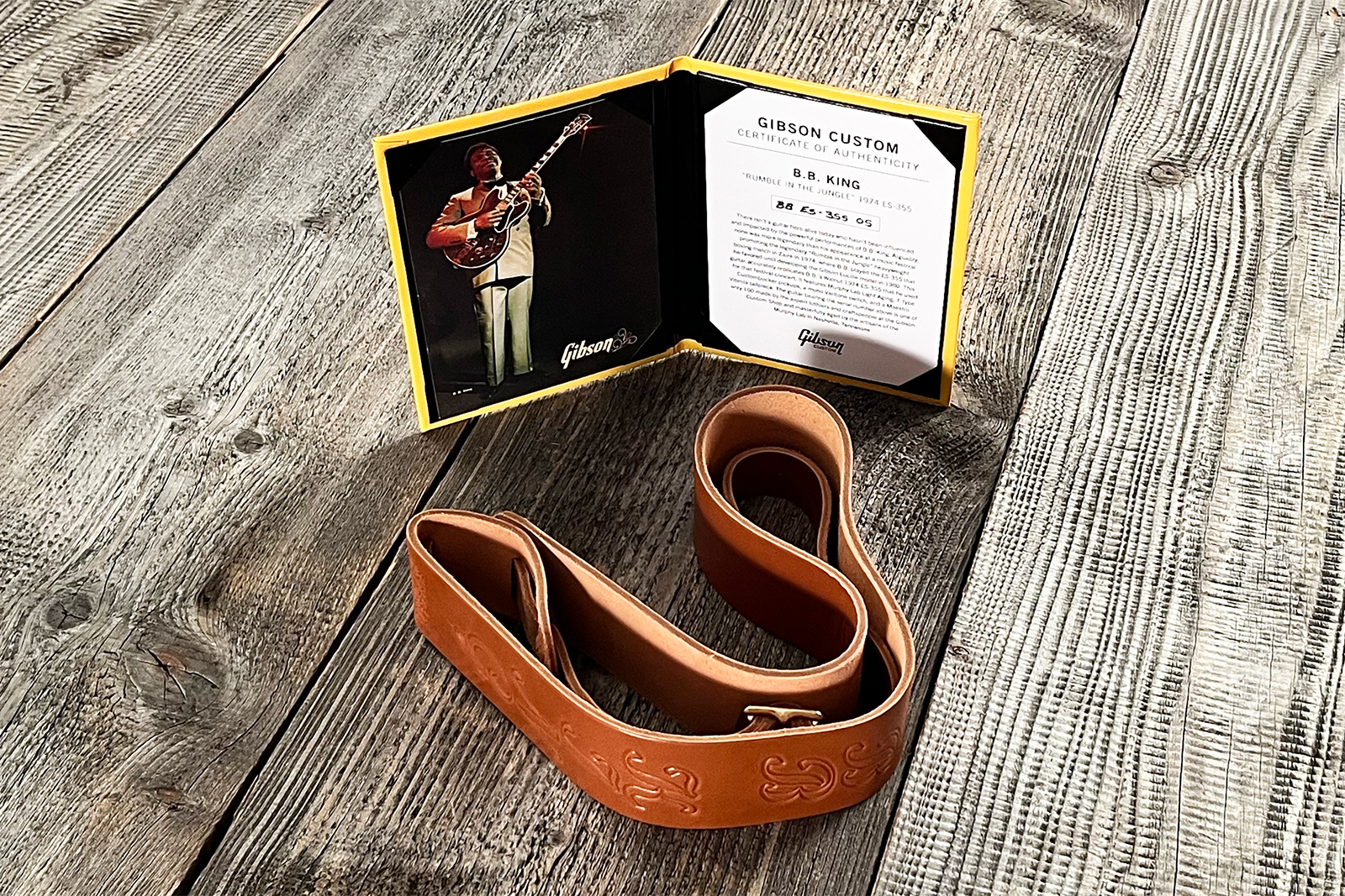 Gibson Custom Shop Bb King Es355 1974 Rumble In The Jungle 2h Trem Eb #bbes33505 - Murphy Lab Light Aged Walnut - Semi-Hollow E-Gitarre - Variation 22