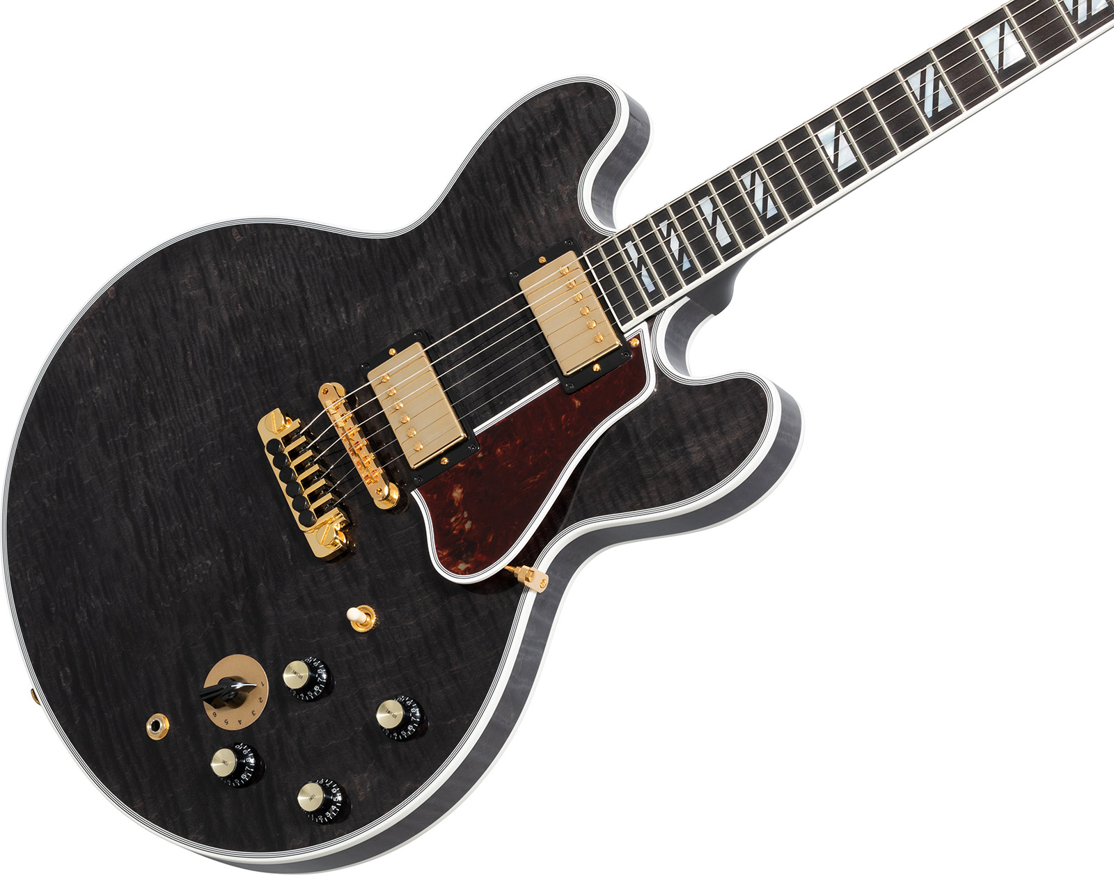 Gibson Custom Shop Bb King Lucille Legacy 2h Ht Eb - Transparent Ebony - Semi-Hollow E-Gitarre - Variation 3