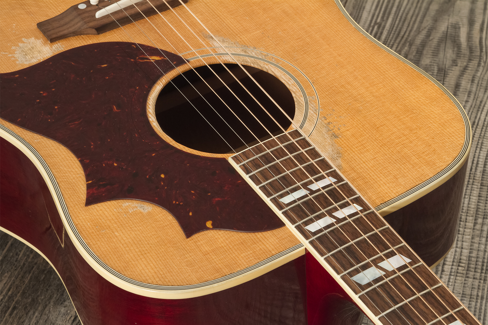 Gibson Custom Shop Country Western 1963 Dreadnought Epicea Acajou Rw - Murphy Lab Heavy Aged Smoked Natural - Folk-Gitarre - Variation 8