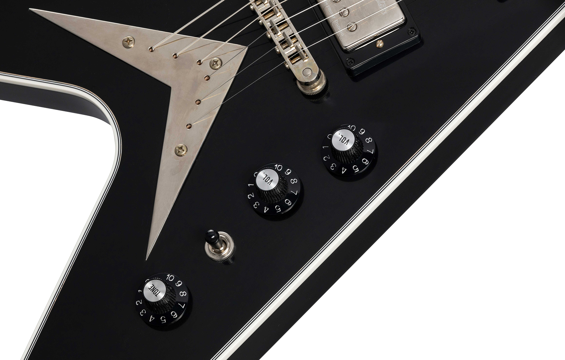 Gibson Custom Shop Dave Mustaine Flying V Exp Ltd Signature 2h Ht Eb - Vos Ebony - E-Gitarre aus Metall - Variation 4