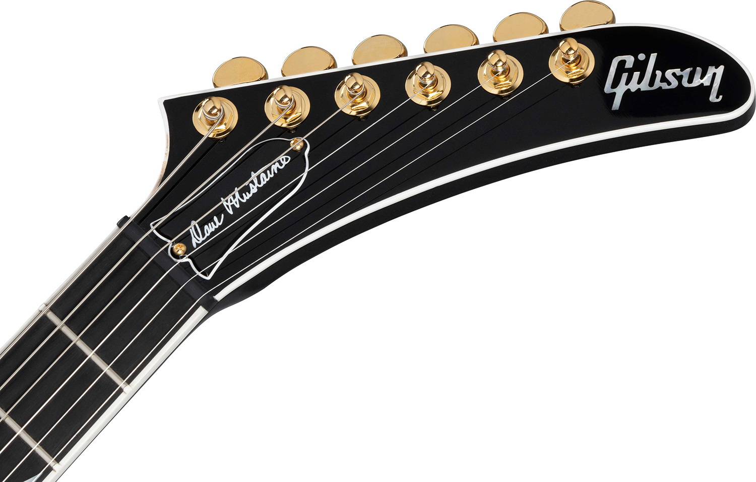 Gibson Custom Shop Dave Mustaine Flying V Exp Ltd Signature 2h Ht Eb - Red Amber Burst - E-Gitarre aus Metall - Variation 5