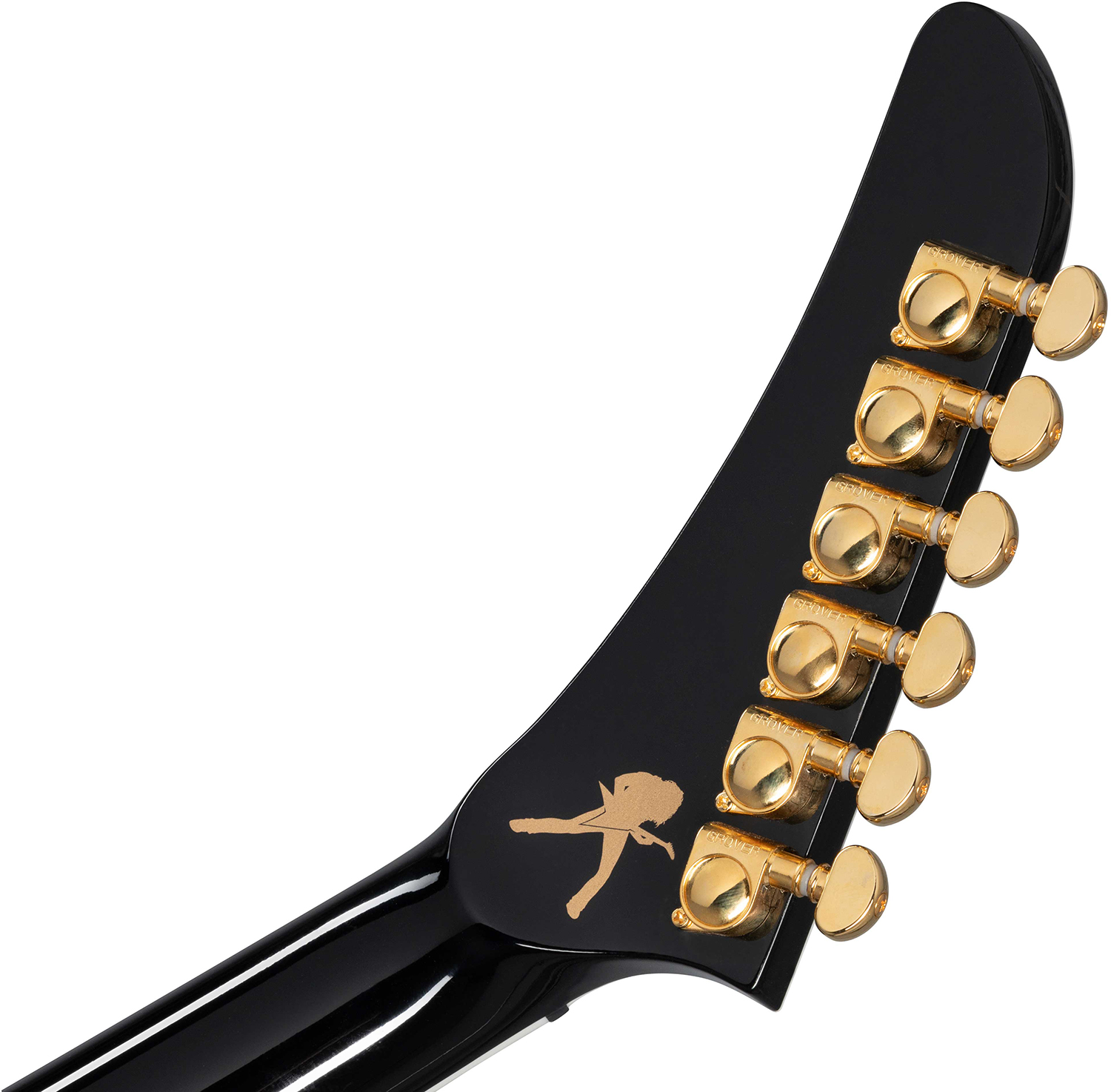 Gibson Custom Shop Dave Mustaine Flying V Exp Ltd Signature 2h Ht Eb - Red Amber Burst - E-Gitarre aus Metall - Variation 6