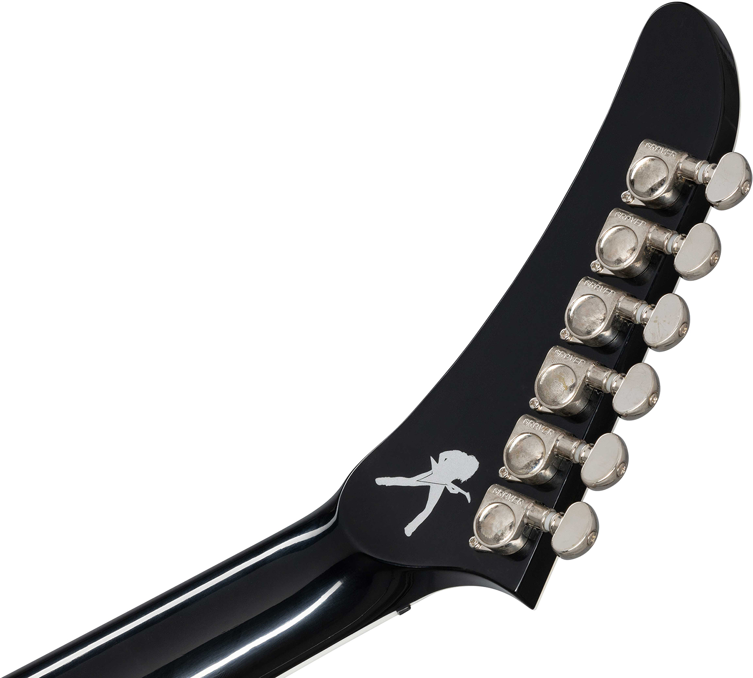 Gibson Custom Shop Dave Mustaine Flying V Exp Ltd Signature 2h Ht Eb - Vos Ebony - E-Gitarre aus Metall - Variation 6