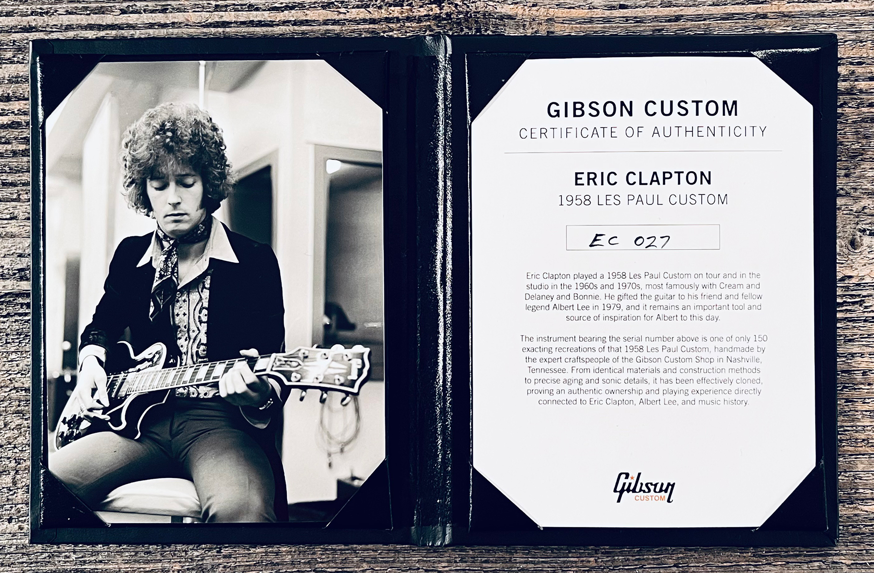Gibson Custom Shop Eric Clapton Les Paul Custom 1958 Signature 2h Ht Eb #ec027 - Murphy Lab Ebony - Single-Cut-E-Gitarre - Variation 33