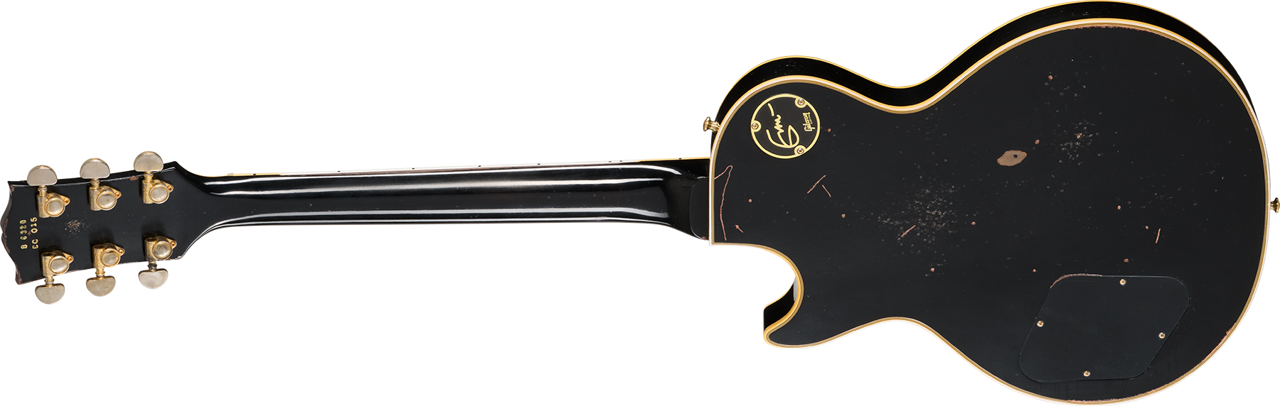 Gibson Custom Shop Eric Clapton Les Paul Custom 1958 Signature 2h Ht Eb #ec027 - Murphy Lab Ebony - Single-Cut-E-Gitarre - Variation 1