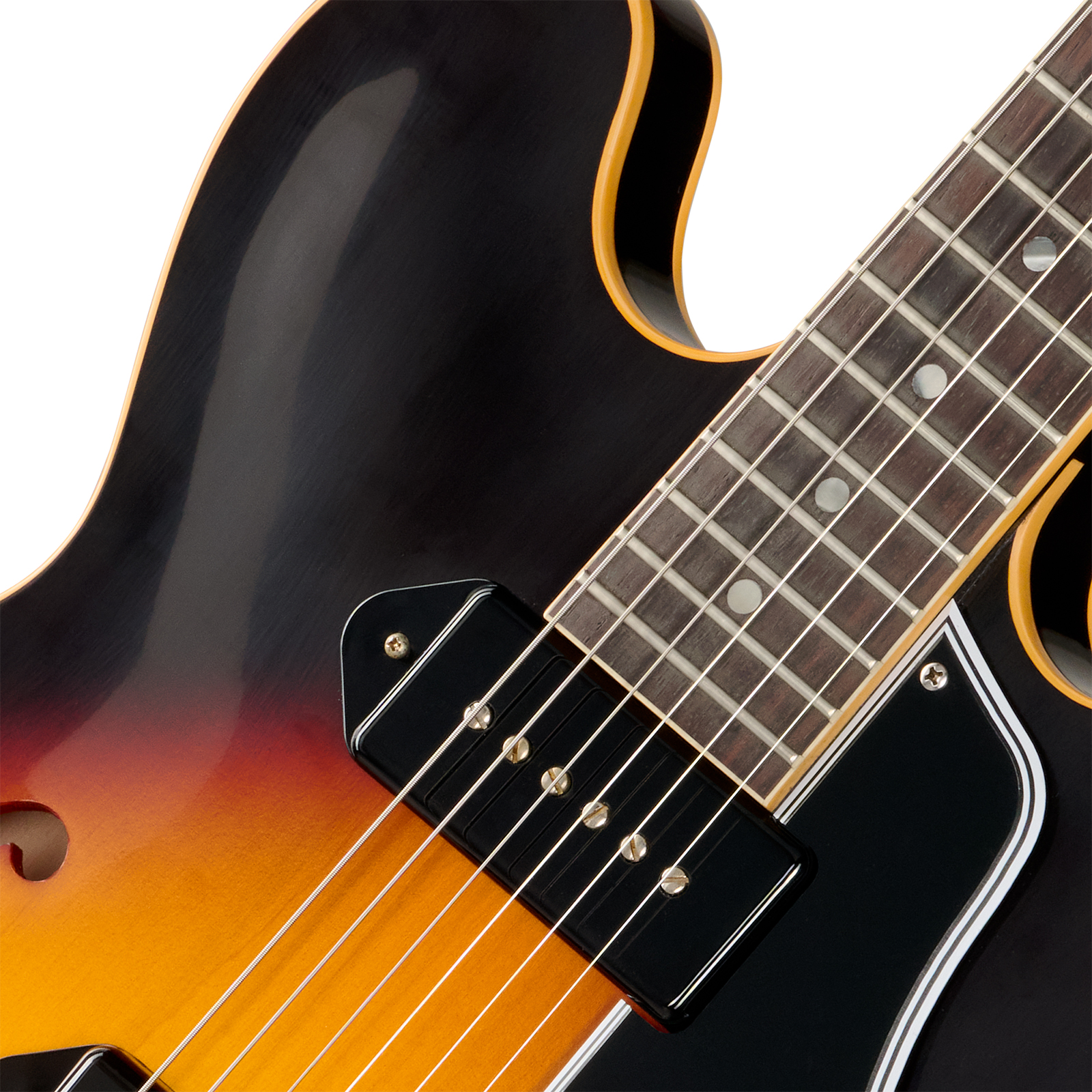 Gibson Custom Shop Es330 1959 Reissue Historic 2s P90 Ht Rw - Vintage Burst (vos Hardware) - Semi-Hollow E-Gitarre - Variation 2