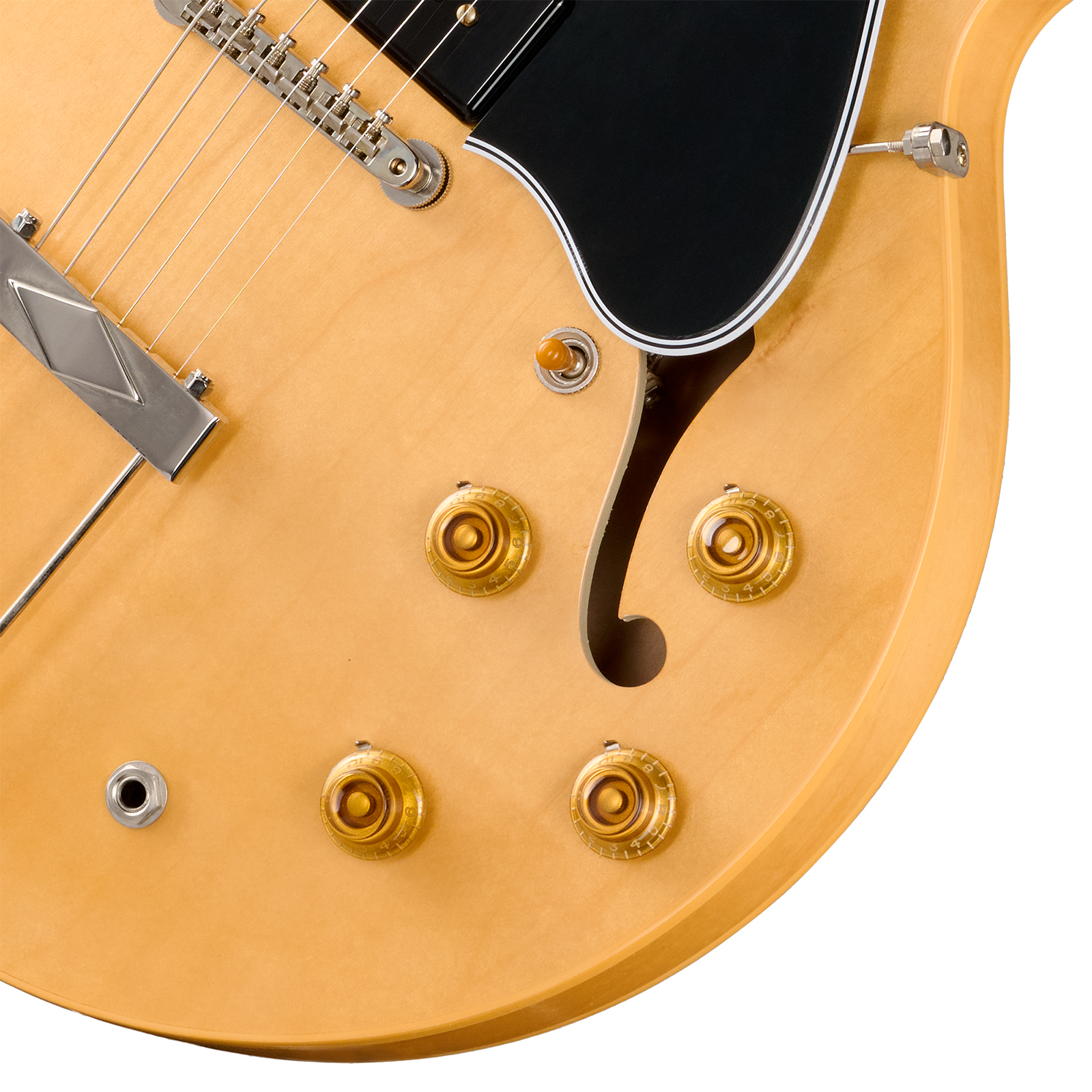 Gibson Custom Shop Es330 1959 Reissue Historic 2s P90 Ht Rw - Vintage Natural (vos Hardware) - Semi-Hollow E-Gitarre - Variation 3