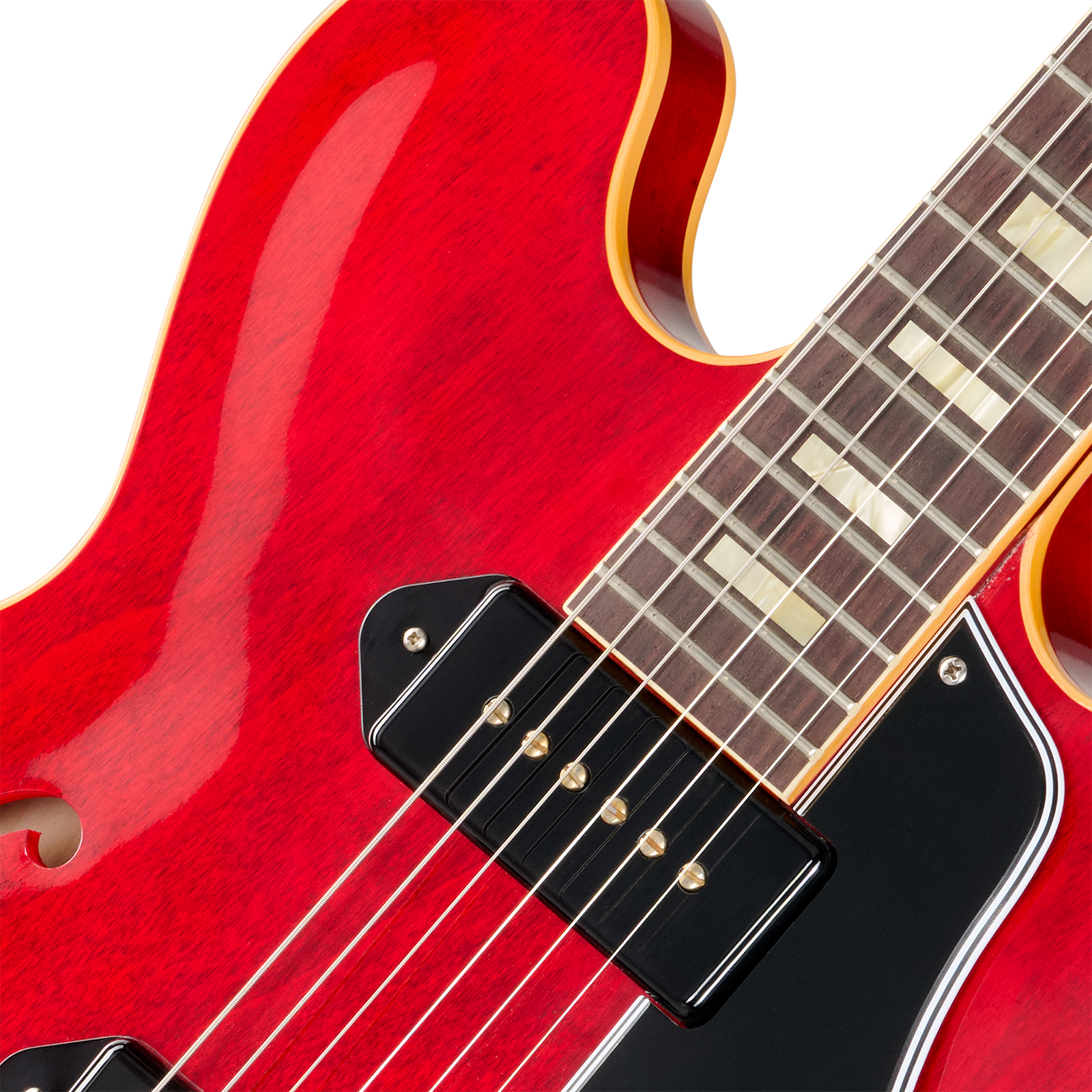 Gibson Custom Shop Es330 1962 Reissue Historic 2s P90 Ht Rw - Sixties Cherry - Semi-Hollow E-Gitarre - Variation 2