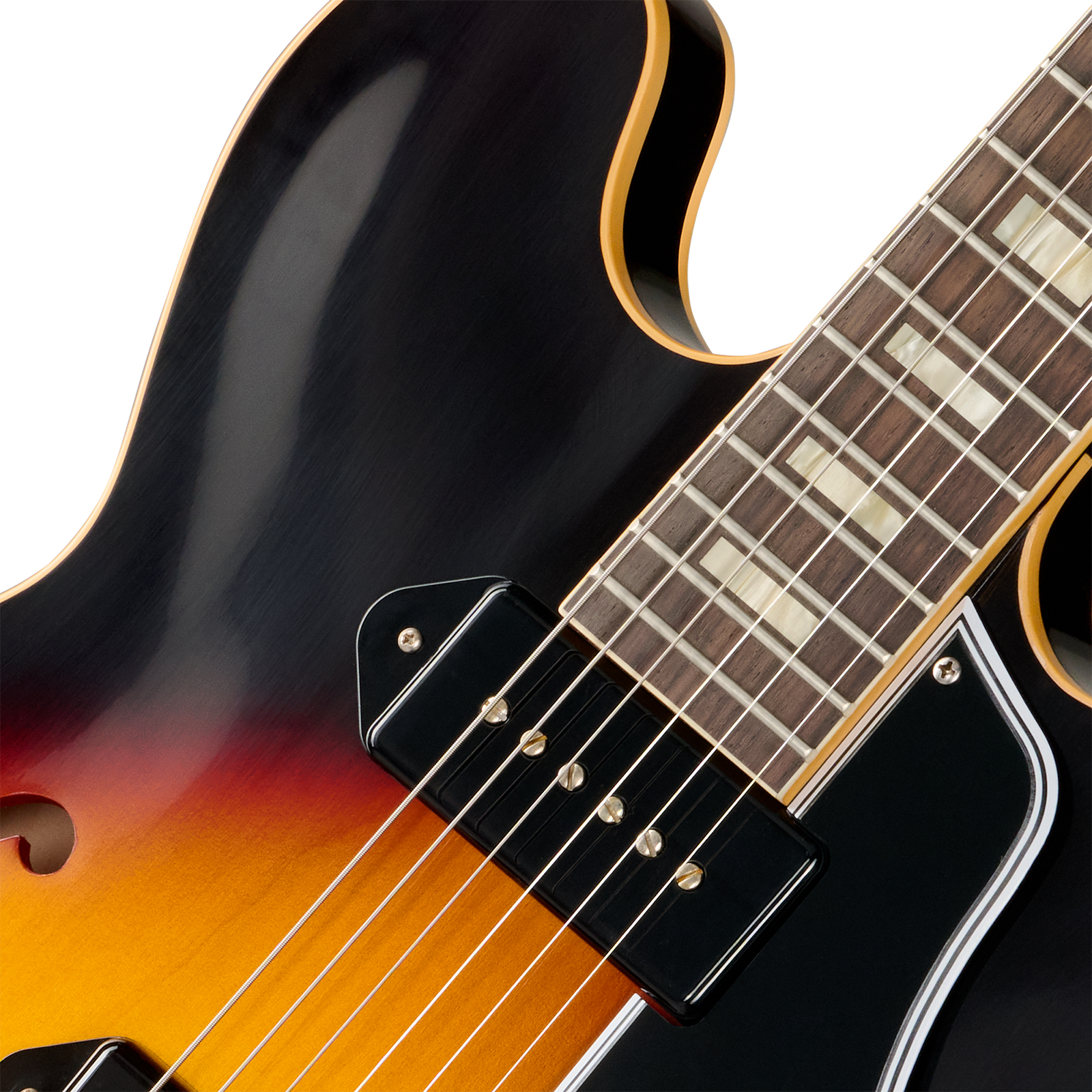 Gibson Custom Shop Es330 1962 Reissue Historic 2s P90 Ht Rw - Vintage Burst - Semi-Hollow E-Gitarre - Variation 2