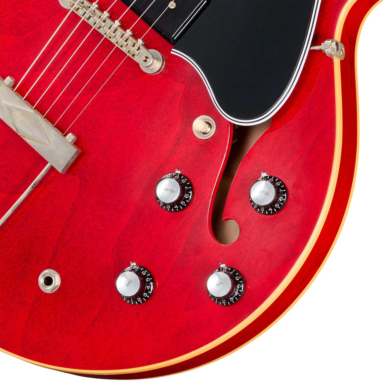 Gibson Custom Shop Es330 1962 Reissue Historic 2s P90 Ht Rw - Sixties Cherry - Semi-Hollow E-Gitarre - Variation 3