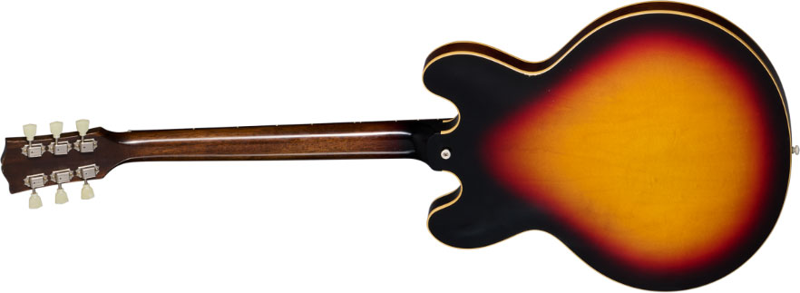 Gibson Custom Shop Es335 1958 Reissue Ltd 2h Ht Rw - Murphy Lab Light Aged Tri-burst - Semi-Hollow E-Gitarre - Variation 2