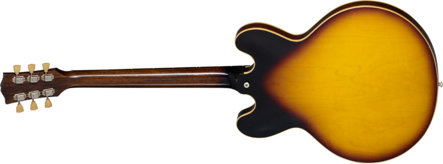 Gibson Custom Shop Es335 1958 Reissue Ltd 2h Ht Rw - Murphy Lab Heavy Aged Faded Tobacco Burst - Semi-Hollow E-Gitarre - Variation 1