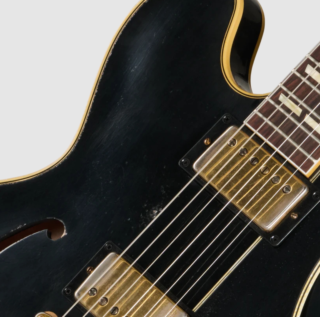 Gibson Custom Shop Es345 Reissue 1959 Bigsby 2h Trem Eb - Murphy Lab Heavy Aged Ebony - Semi-Hollow E-Gitarre - Variation 2