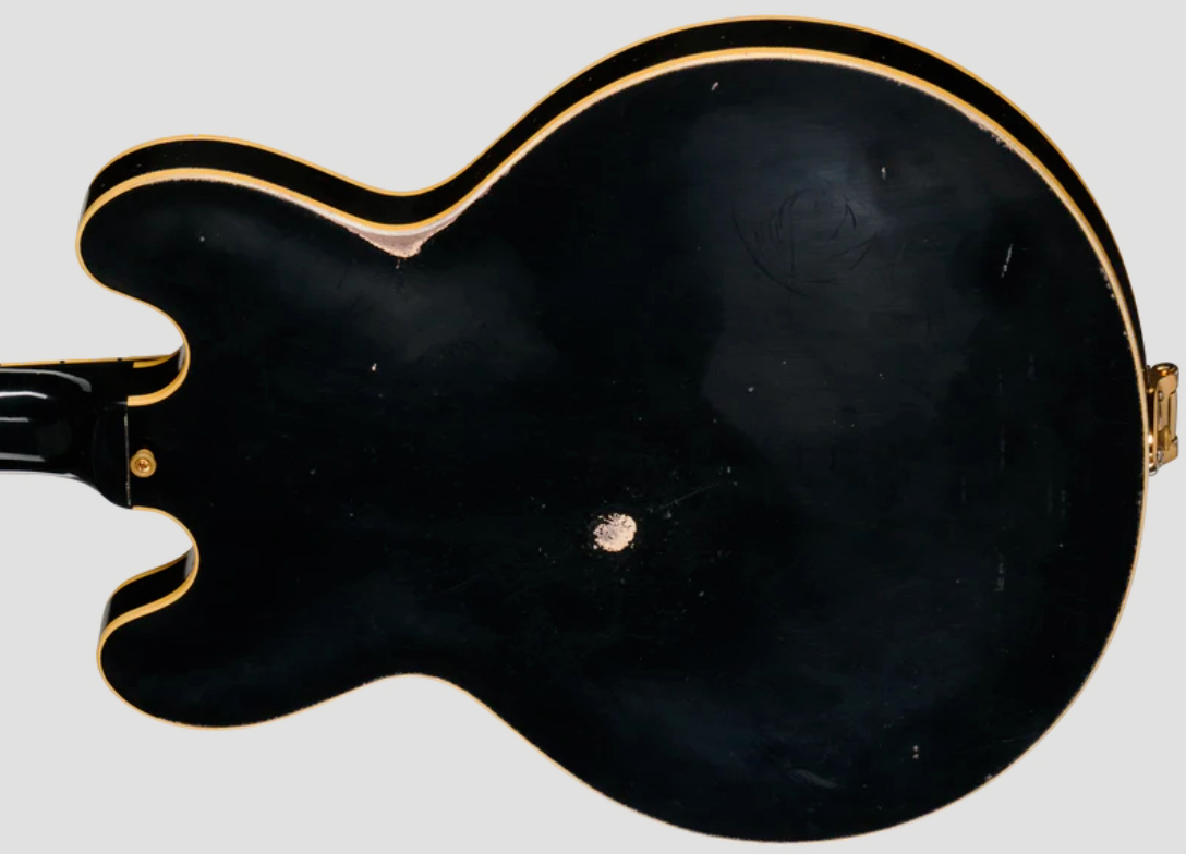 Gibson Custom Shop Es345 Reissue 1959 Bigsby 2h Trem Eb - Murphy Lab Heavy Aged Ebony - Semi-Hollow E-Gitarre - Variation 4