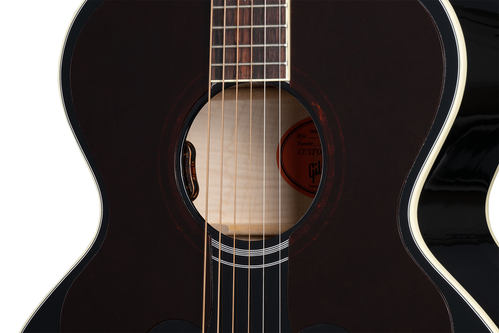 Gibson Custom Shop Everly Brothers J-180 Signature Jumbo Epicea Erable Rw - Ebony - Elektroakustische Gitarre - Variation 3