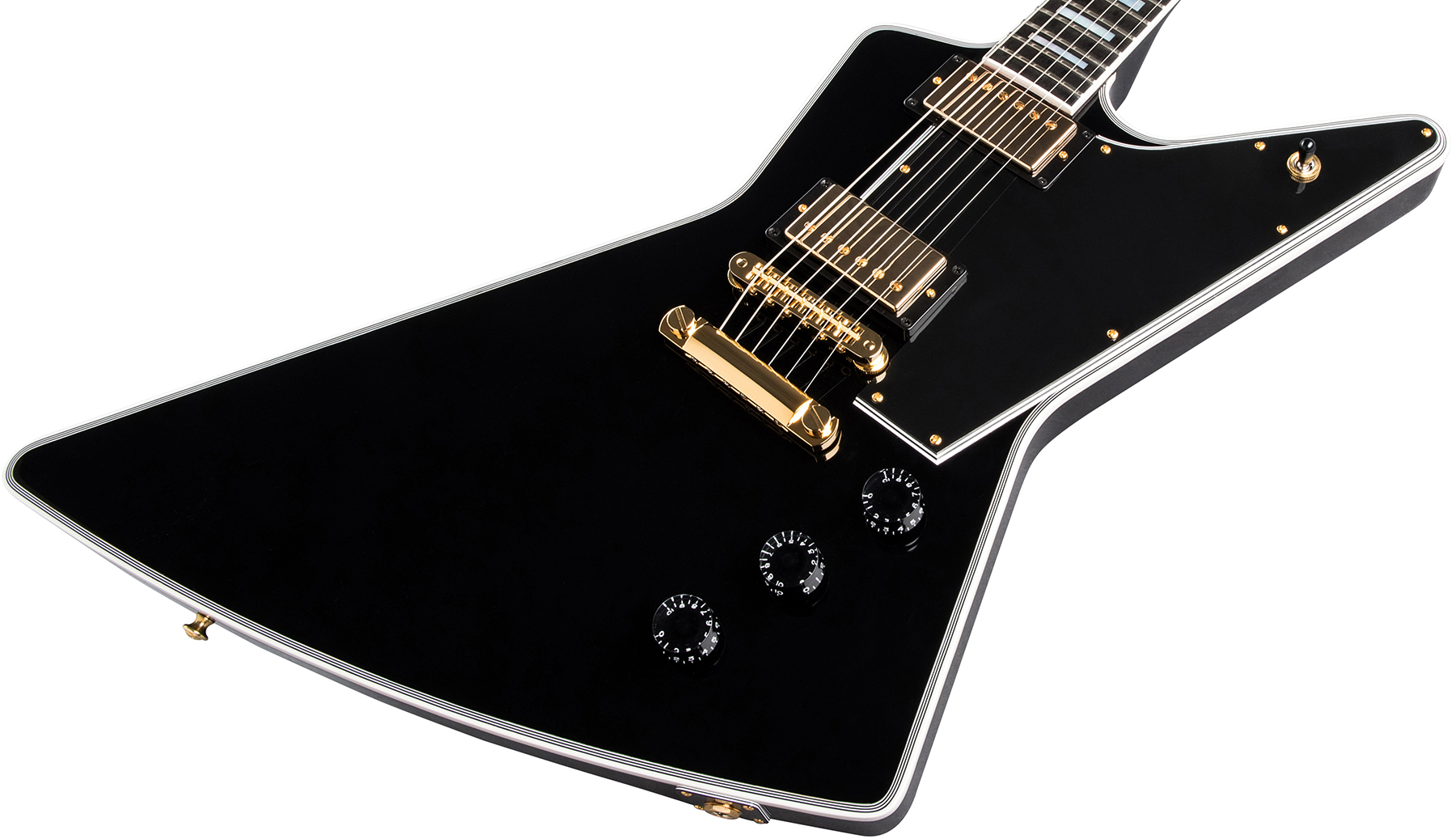 Gibson Custom Shop Explorer Custom 2019 2h Ht Eb - Ebony - E-Gitarre aus Metall - Variation 3