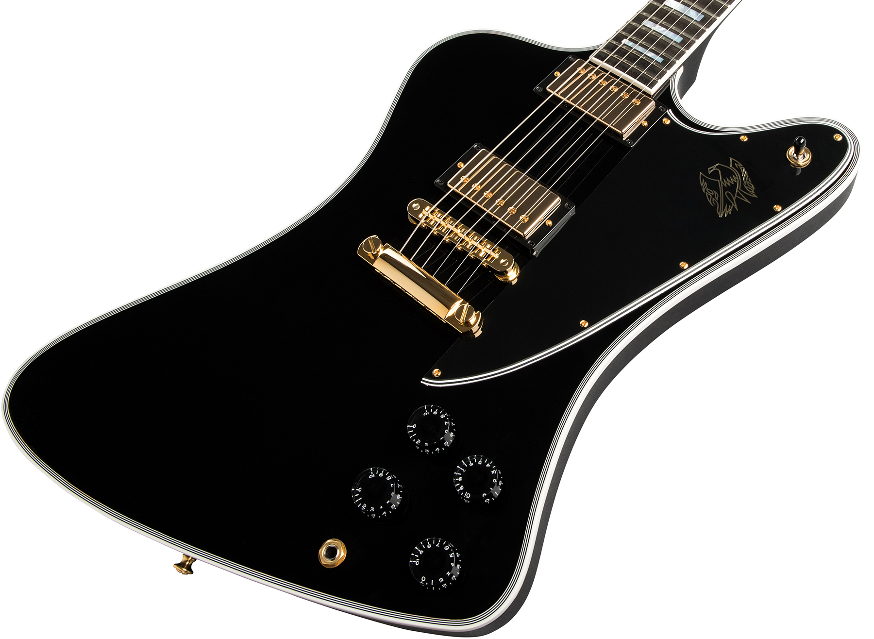 Gibson Custom Shop Firebird Custom 2019 2h Ht Eb - Ebony - Retro-Rock-E-Gitarre - Variation 3