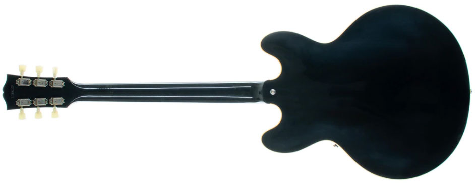Gibson Custom Shop Historic Es-335 1964 Reissue 2h Ht Rw - Vos Ebony - Semi-Hollow E-Gitarre - Variation 1