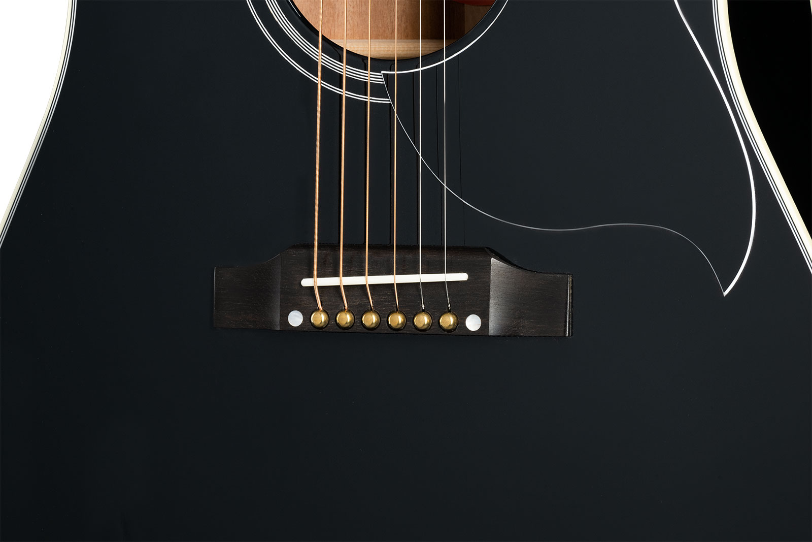 Gibson Custom Shop Hummingbird Custom Dreadnought Epicea Acajou Eb - Ebony - Elektroakustische Gitarre - Variation 4