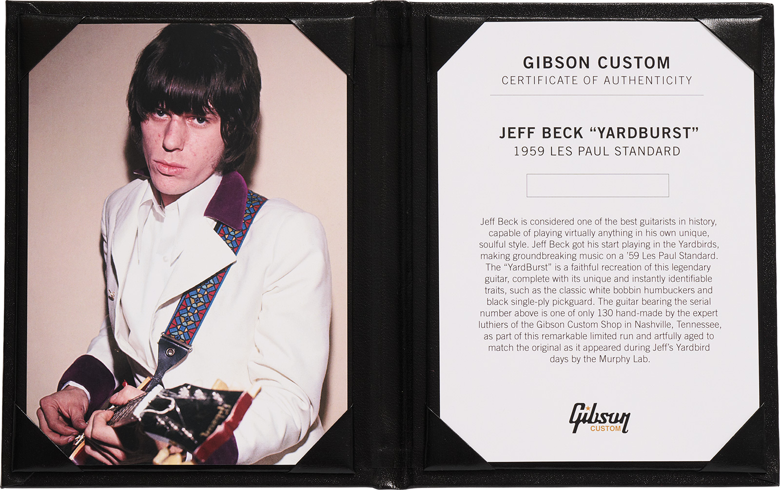 Gibson Custom Shop Jeff Beck Les Paul Standard 1959 Yardburst 2h Ht Rw #yb010 - Murphy Lab Aged Dark Cherry Sunburst - Single-Cut-E-Gitarre - Variatio